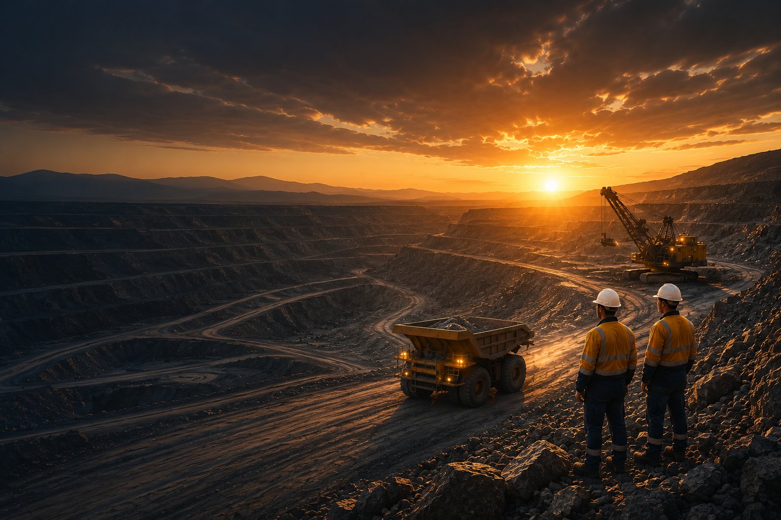 Rock Crown Consulting — mining site at sunset